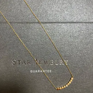 STAR JEWELRY K10 골드 다이아 라인 목걸이 미사용 새상품