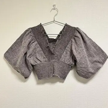 [ 새상품급 ] EMODA 셔링 미니 탑