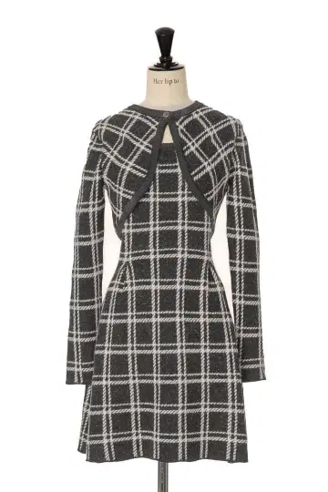 Herlipto Pantheon Checked Knit Dress