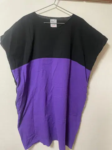 SOU-SOU 컬러 블록 반팔 원피스