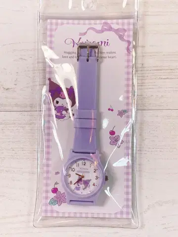 쿠로미 손목시계 파스텔 PVC 워치 G 산리오 퍼플