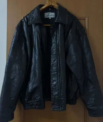 블랙 가죽 자켓 L 사이즈