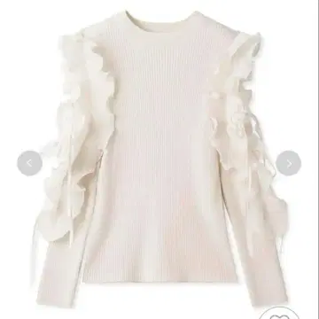 SNIDEL 프릴 슬리브 니트 풀오버