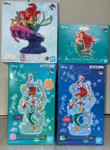 디즈니 아리엘 피규어 4개 세트