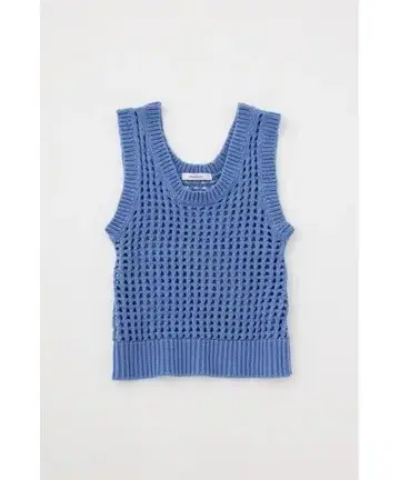 9 블루 메쉬 니트 탱크탑