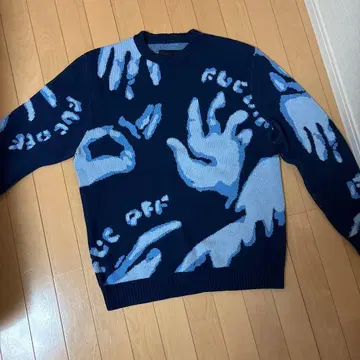 FUC L 사이즈 니트 스웨터 네이비