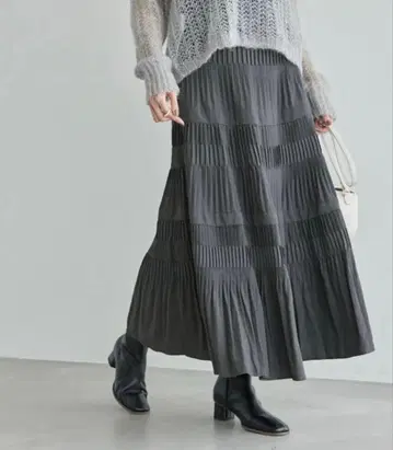 로페피크닉 emur 플리츠 캉캉 스커트 38