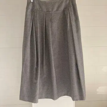 Yorkland 하운드 투스 패턴 플레어 스커트