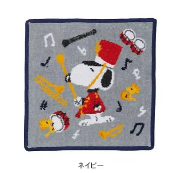[ 미개봉 ] 페이 스누피 마치고 밴딩 손수건 테두리 네이비