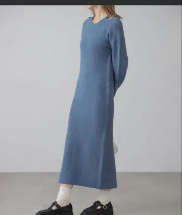 어깨 니트 원피스