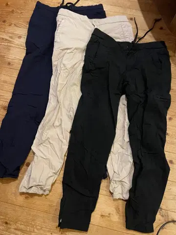 블랙 베이지 네이비 3종 세트 유니클로 히트텍 웜 이지 팬츠