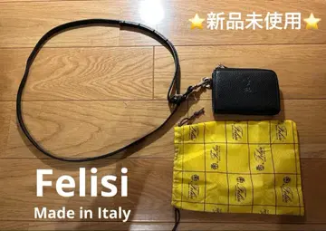 미사용 새상품 레어 모델 페리지 미니 지갑 키링 체인 포함 블랙