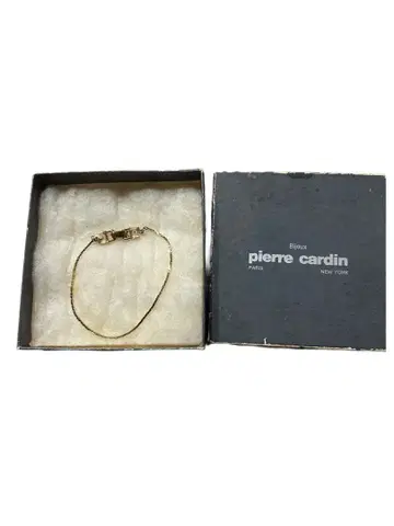 피에르 가르뎅 팔찌 골드 더블 체인 빈티지