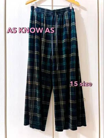 AS KNOW 와이드 팬츠 다크 그린 (15 사이즈)