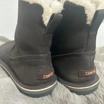 [ 새상품급 ] CAMPER 브라운 가죽 지퍼 부츠 40 25.5cm