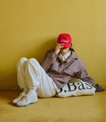 B.Base 브라운 체크 아노락 자켓