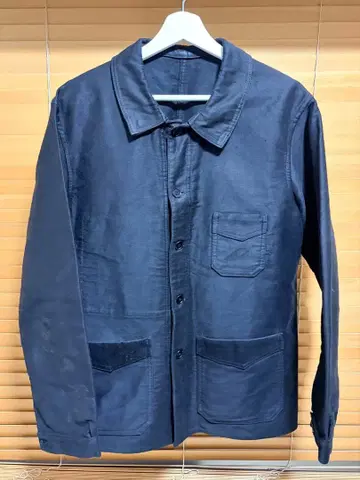 새상품급 블랙 몰스킨 프렌치 워크 자켓 40' ~ 50'