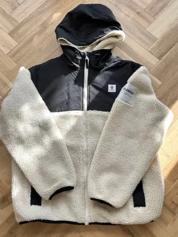 ELEMENT 플리스 자켓 화이트/블랙