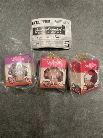 산리오 캐릭터즈 미니어처 패키지 컬렉션 3종 세트