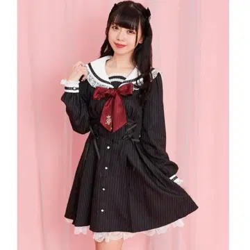 Secret Honey 레이스업 세일러 원피스