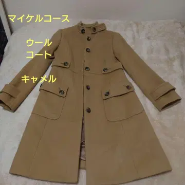 MICHAEL KORS 여성용 울 코트 A라인 카멜