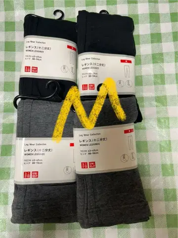 유니클로 UNIQLO 여성용 레깅스 M 사이즈 4개 세트