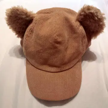 디즈니씨 더피 팬캡 코듀로이 귀 달린 복슬복슬 모자