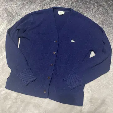 80s 아이조드 라코스테 실고리 택 아크릴 니트 가디건