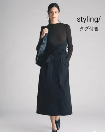 니트 도킹 베어 원피스 블랙 택 포함 스타일링