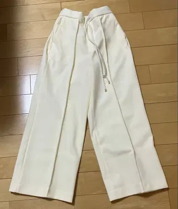 엘르 울라이크 와이드 팬츠 화이트 S