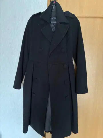 SPIGA 블랙 롱 코트
