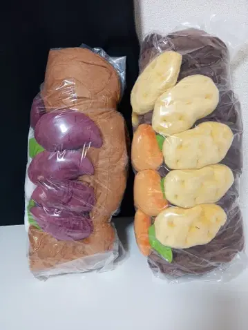 밭 봉제 인형 4종 대수확 무&고구마 + 감자&당근 묶음