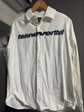 thisisneverthat 로고 긴팔 셔츠 화이트