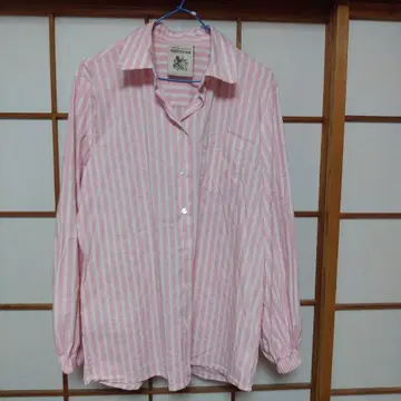 SEMICOUTURE 핑크 스트라이프 긴팔 셔츠