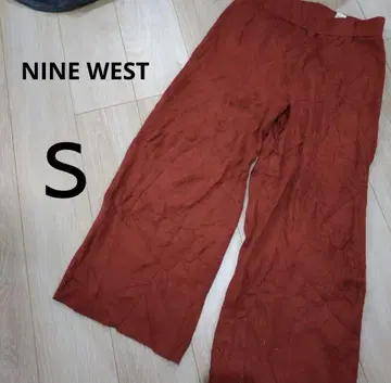 NINE WEST 브라운 와이드 팬츠 S