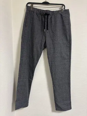 AZUL BY MOUSSY 그레이 계열 체크 슬랙스 허리밴딩