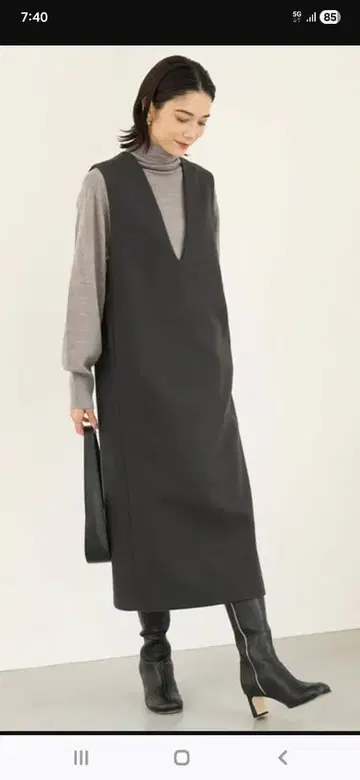 앙피로 울 라이크 점프 스커트 사이즈 S