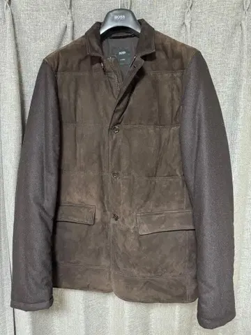 Hugo Boss 램 스웨이드 가죽 브라운 사이즈 52