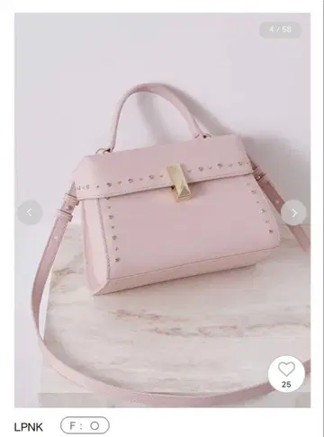 셀포드 뤼탕 비쥬 스터드 포쉐트 M 숄더백 핑크