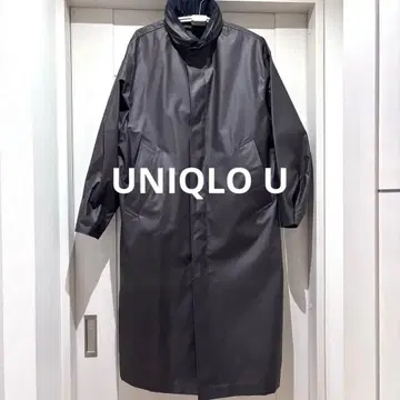 UNIQLO U 코팅 롱 코트 다크 브라운 M 사이즈