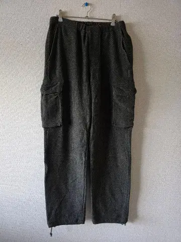 00s GOOD ENOUGH 해리스 트위드 패러디 맨투맨 카고 팬츠