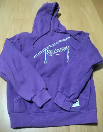 타미힐피거 진스 후드티 퍼플 L 사이즈