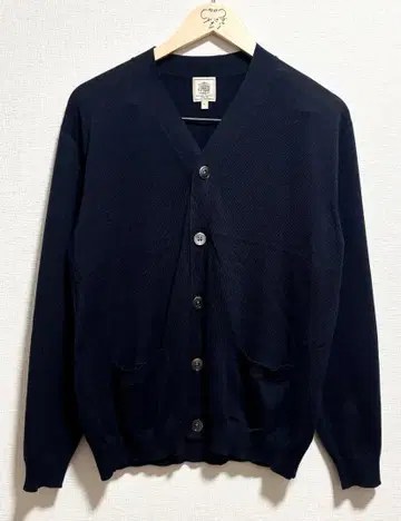 vintage 네이비 가디건 엘보우 패치 포함 레트로 v넥