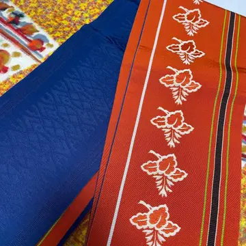 오렌지&파랑 반폭 오비 씨(^^) 중고 소재 불명입니다