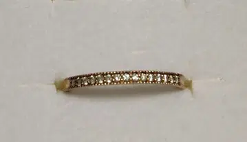 K10 핑크 골드 하프 이터니티 반지 10금 다이아몬드