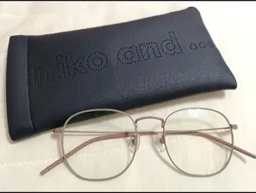 JINS x Niko and - 콜라보 안경 도수 없음 핑크 베이지