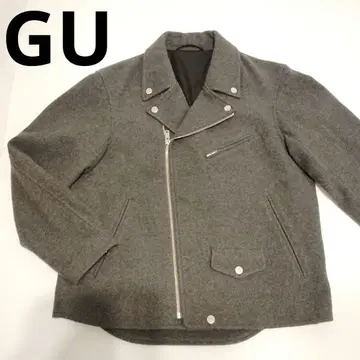 그레이 더블 라이더 자켓 울 혼방 코트 자켓 겨울 가을