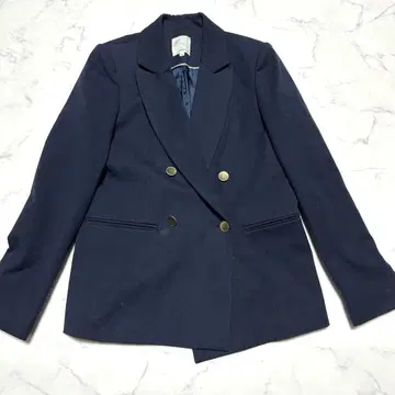 새상품급 투데이풀 더블 테일러드 자켓 네이비 골드 버튼 네이비 자켓 36