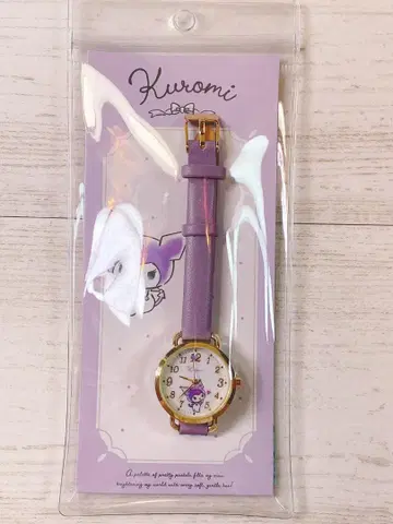 쿠로미 손목시계 하트 바늘 워치 G 산리오 퍼플