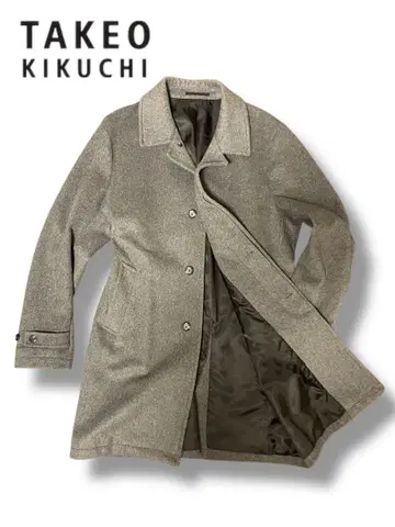 [ 고품질 ] 타케오 키쿠치/체스터 코트/울/그레이/사이즈 4